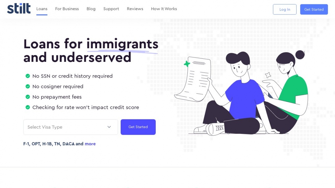 Screenshot of Stilt Inc's Website