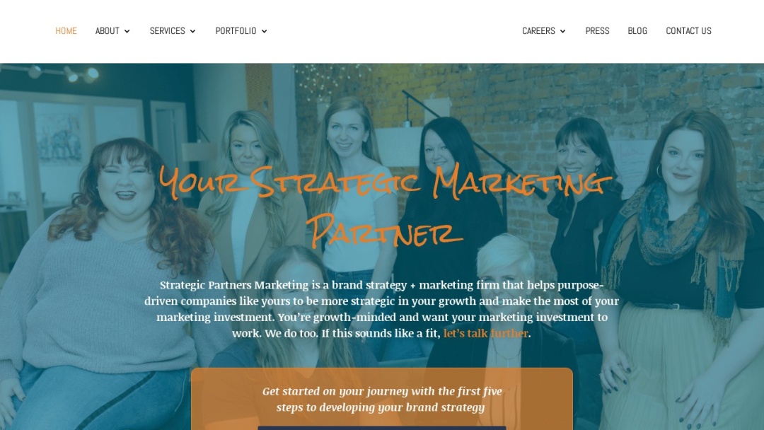 Screenshot of Strategic Partners Marketing LLC's Website