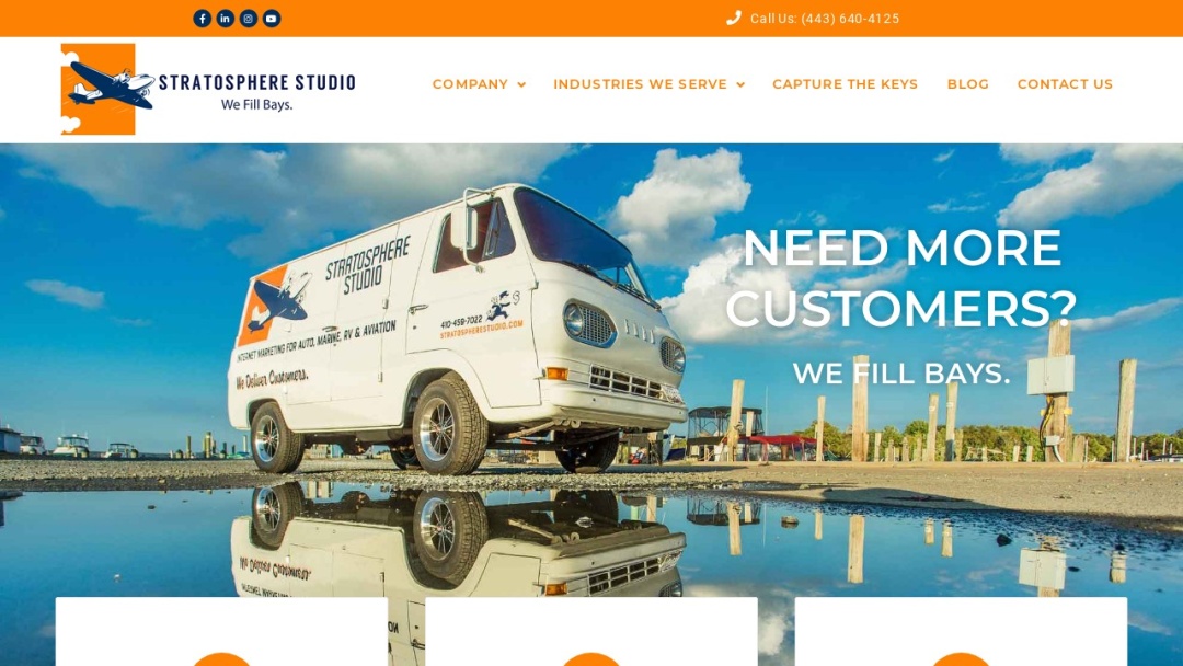 Screenshot of Stratosphere Studio's Website