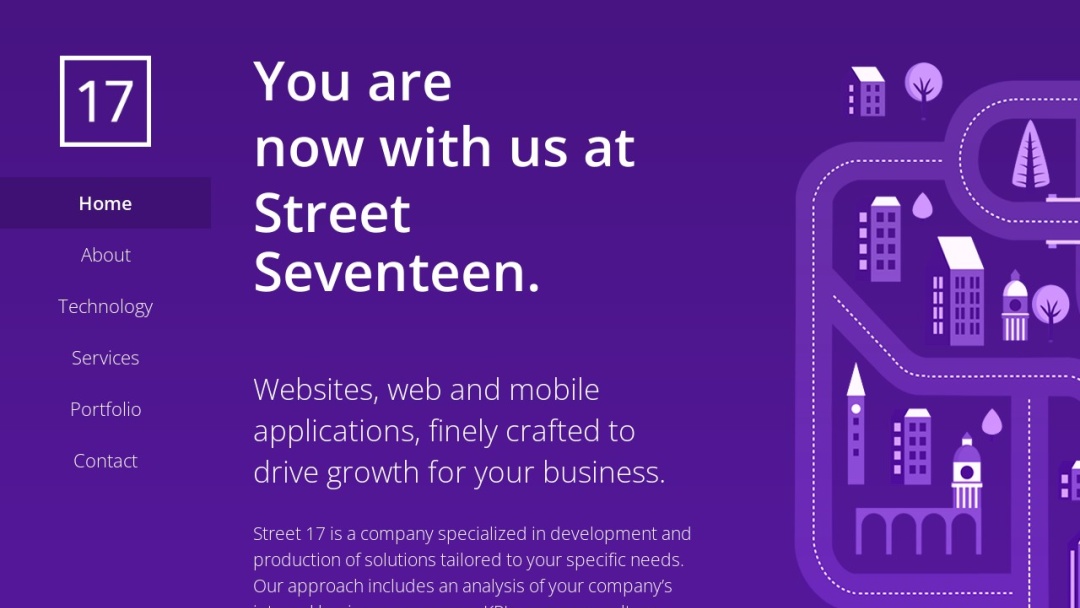 Screenshot of Street 17's Website
