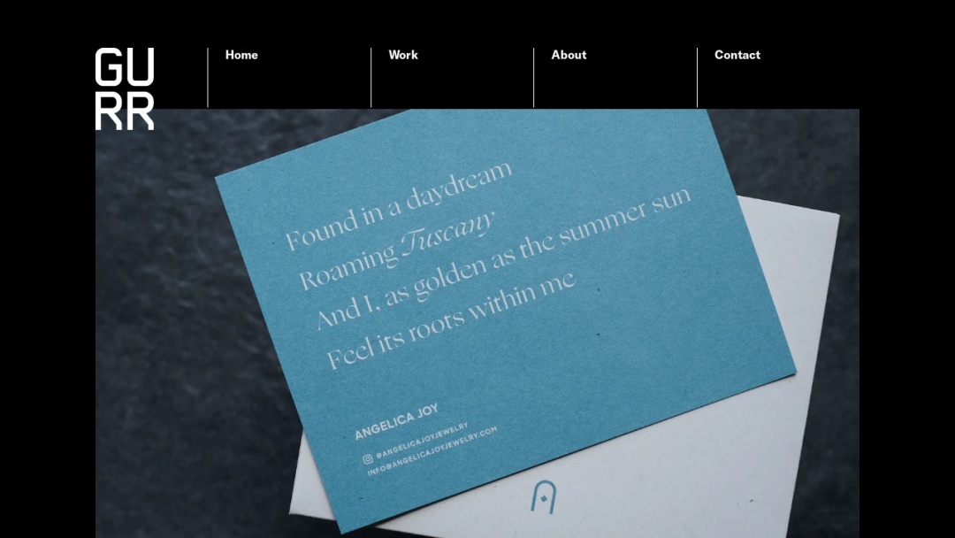 Screenshot of Studio Gurr's Website