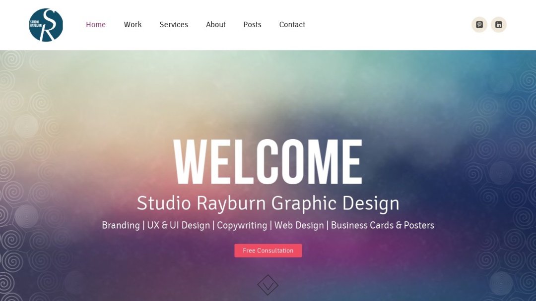 Screenshot of Studio Rayburn's Website