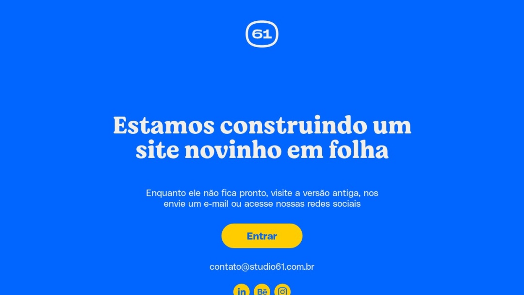 Screenshot of Studio61 Design e Marketing Digital's Website