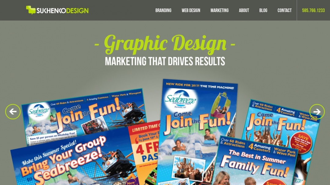 Screenshot of Sukhenko Design's Website