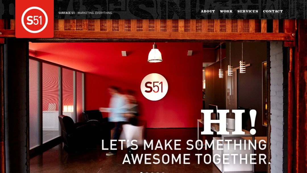 Screenshot of SURFACE 51's Website