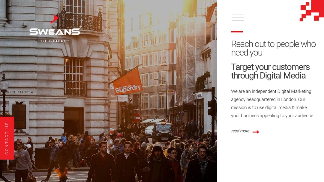 Screenshot of Sweans Technologies's Website