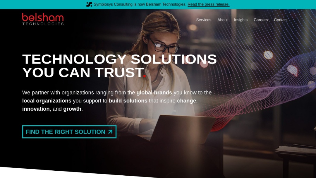 Screenshot of Symbiosys Consulting, LLC's Website