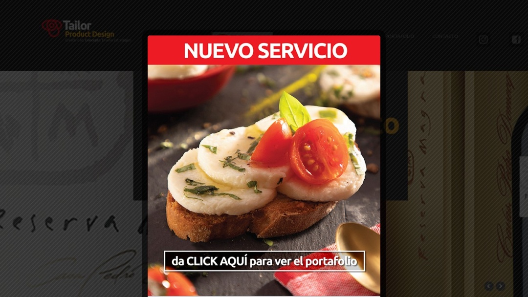 Screenshot of Tailor Product Design's Website