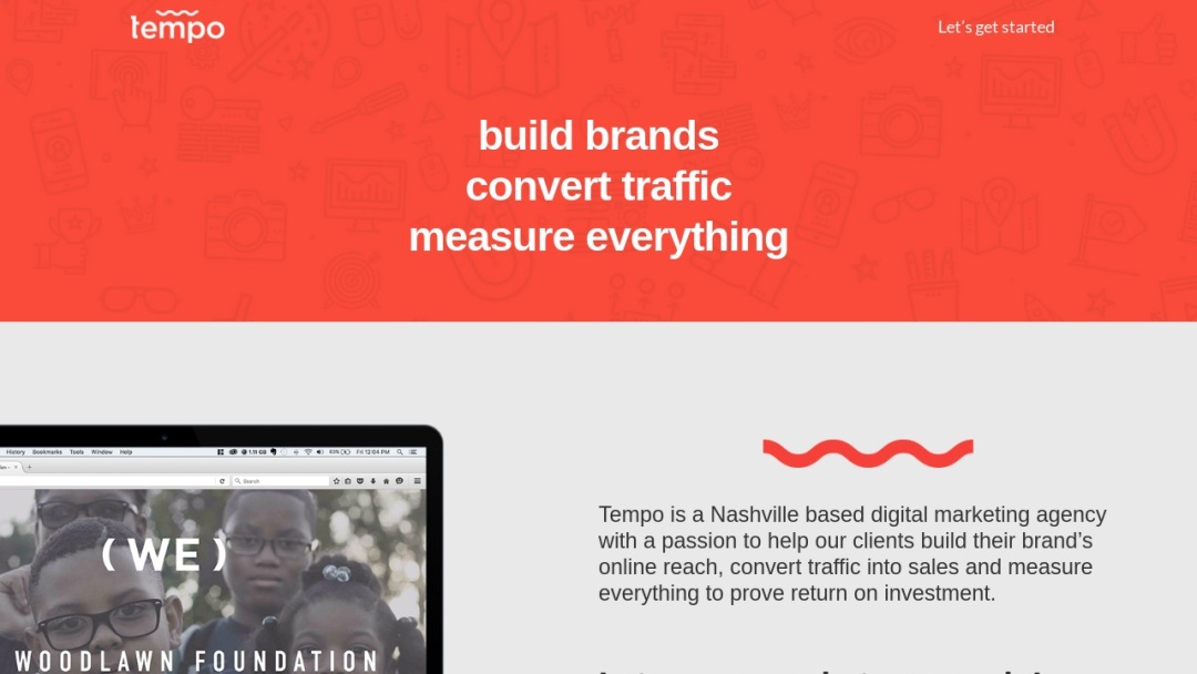Screenshot of Tempo Marketing's Website