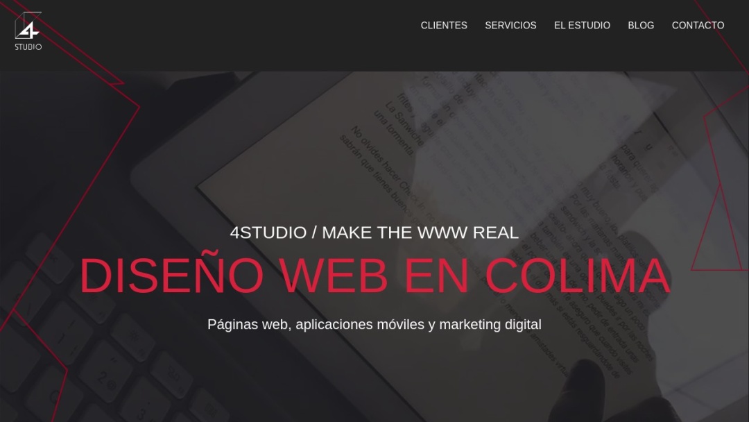 Screenshot of The 4Studio's Website