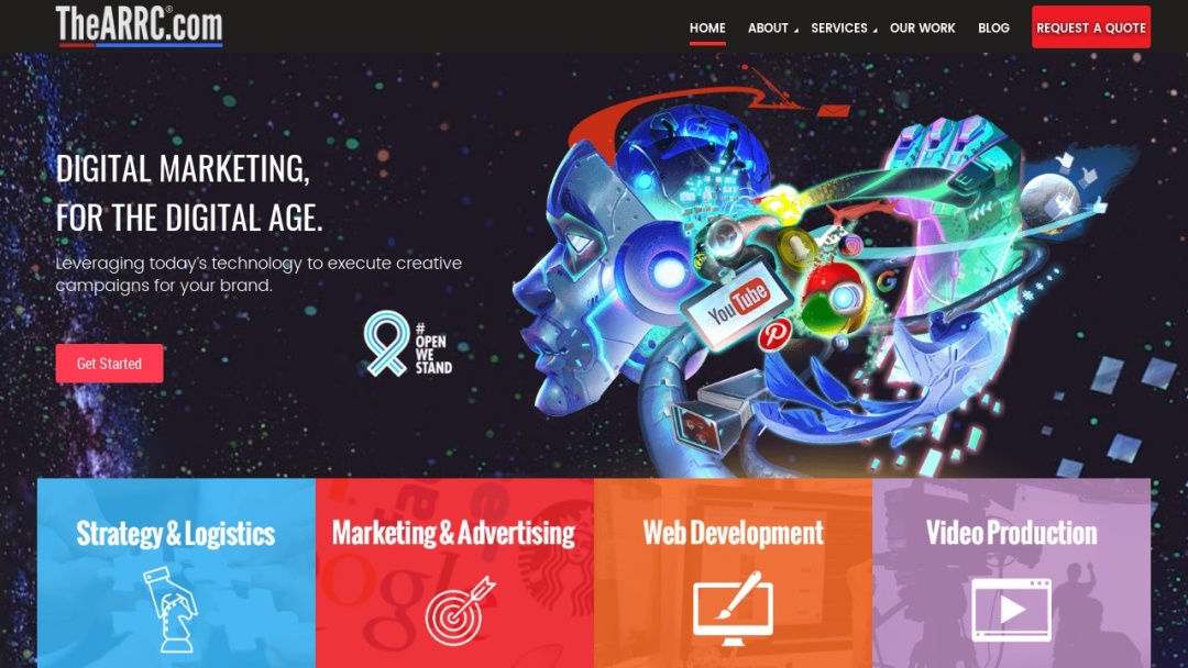 Screenshot of The ARRC's Website