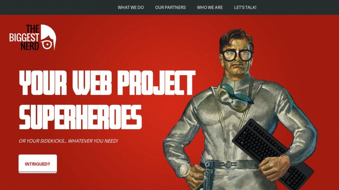 Screenshot of The Biggest Nerd's Website