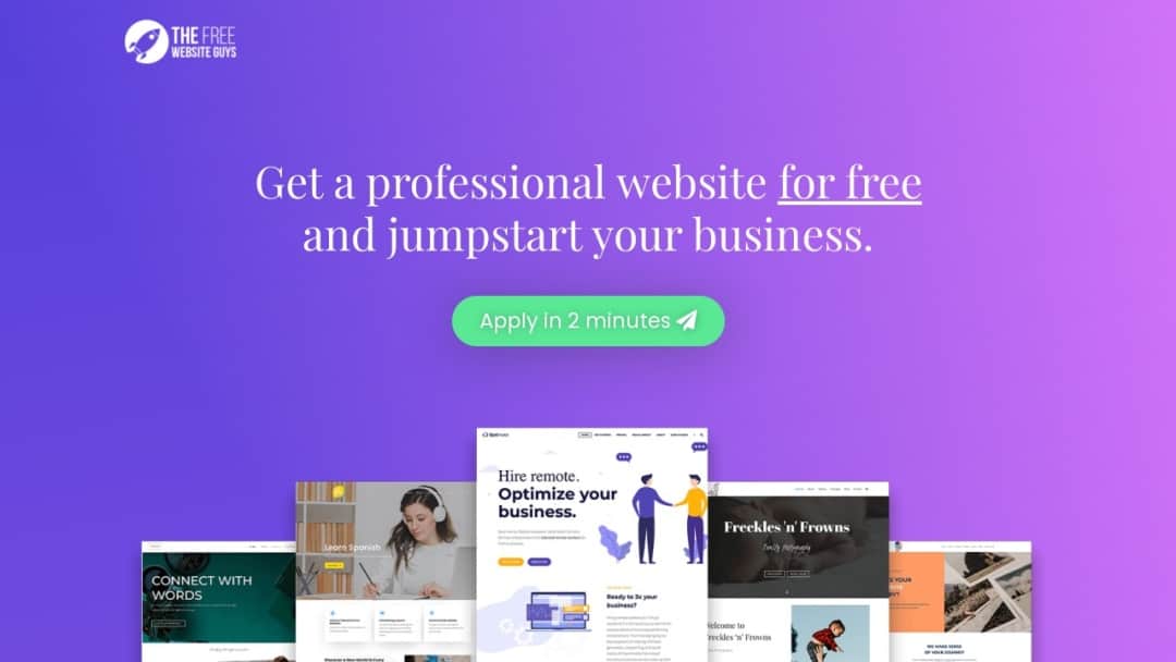 Screenshot of The Free Website Guys's Website