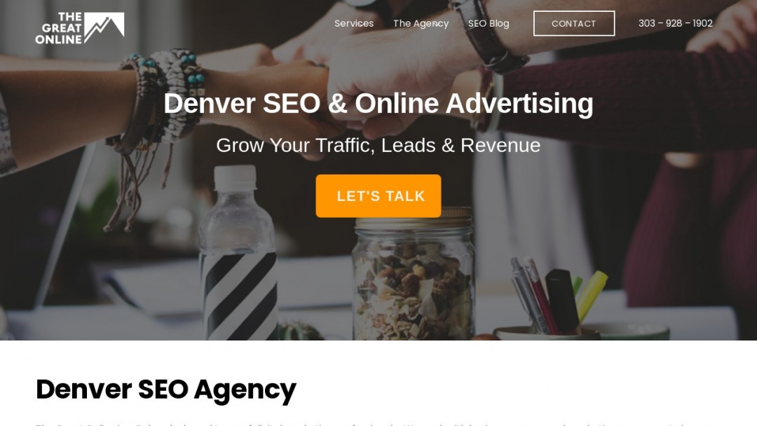 Screenshot of The Great Online's Website