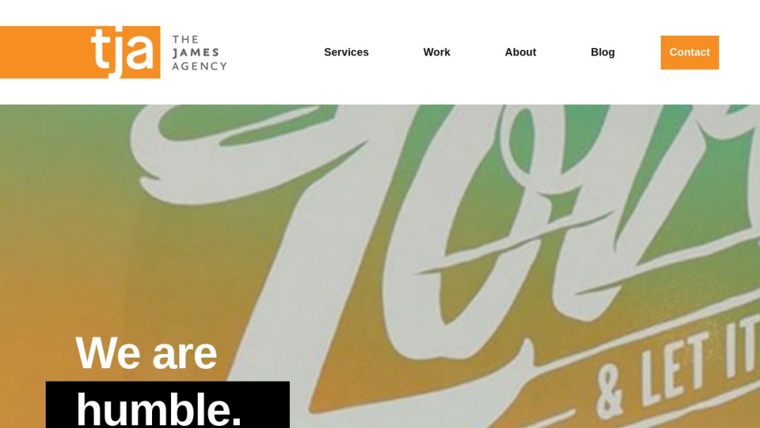 Screenshot of The James Agency's Website