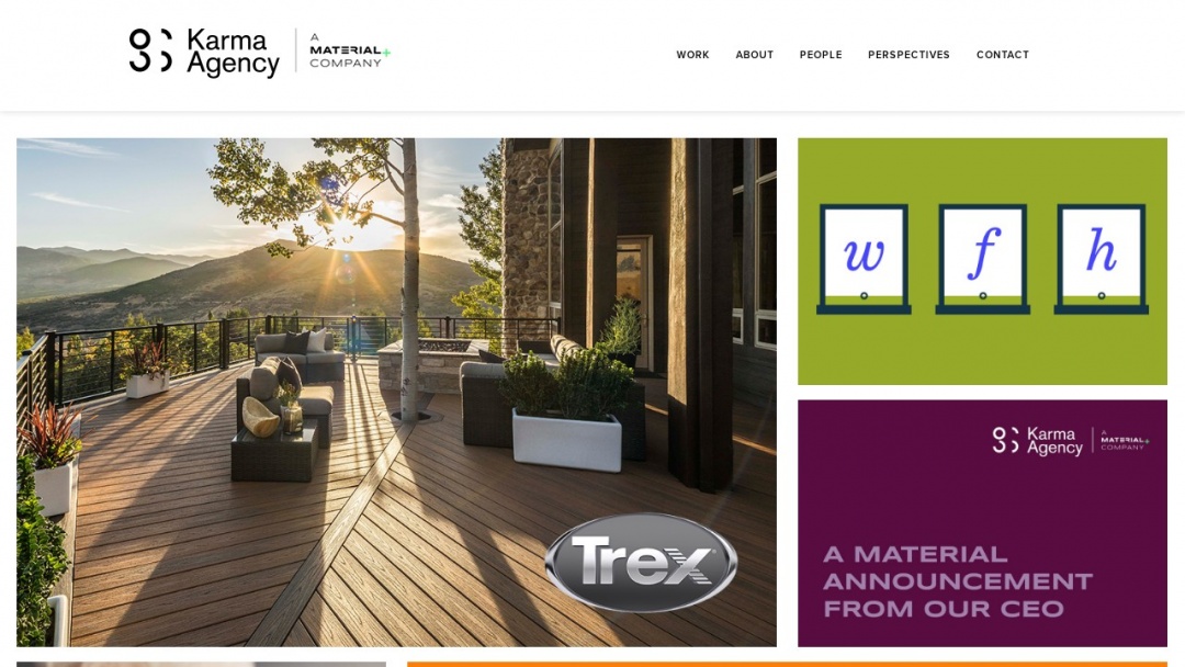 Screenshot of The Karma Agency's Website