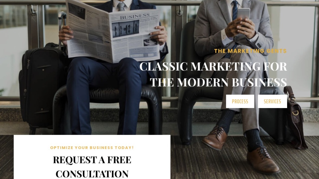 Screenshot of The Marketing Gents's Website
