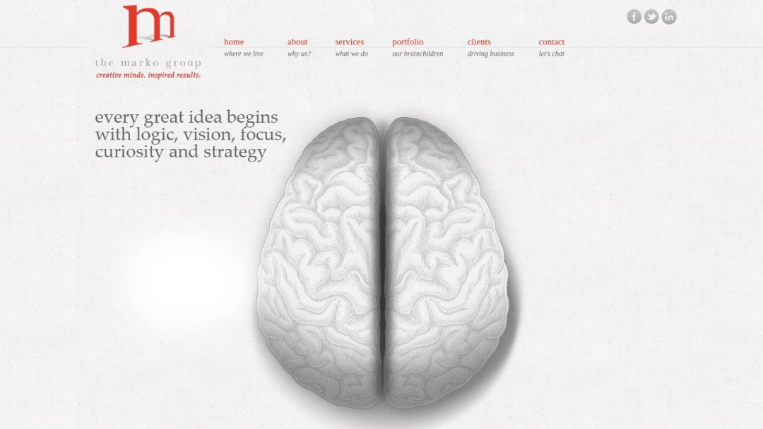 Screenshot of The Marko Group's Website