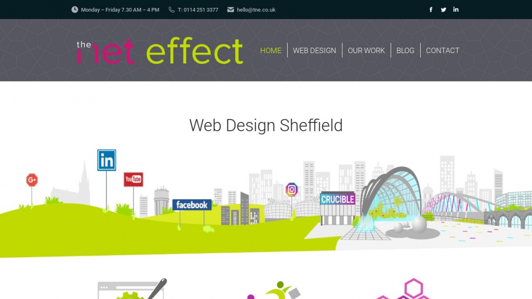 Screenshot of The Net Effect's Website