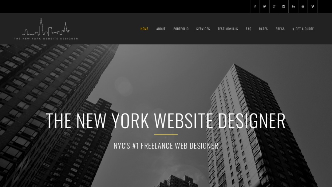 Screenshot of The New York Website Designer's Website