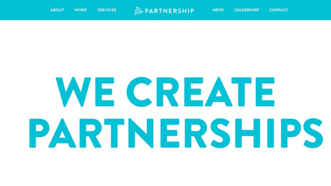 Screenshot of The Partnership's Website