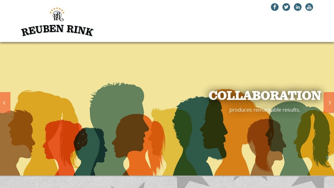 Screenshot of The Reuben Rink Company's Website