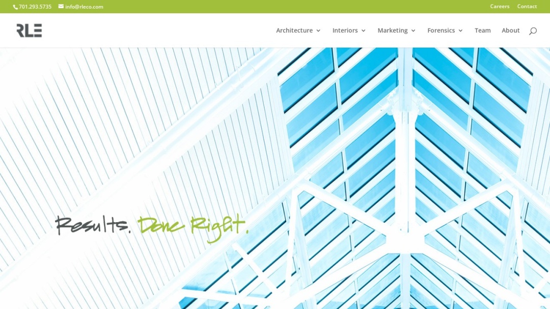 Screenshot of The RLE Group's Website