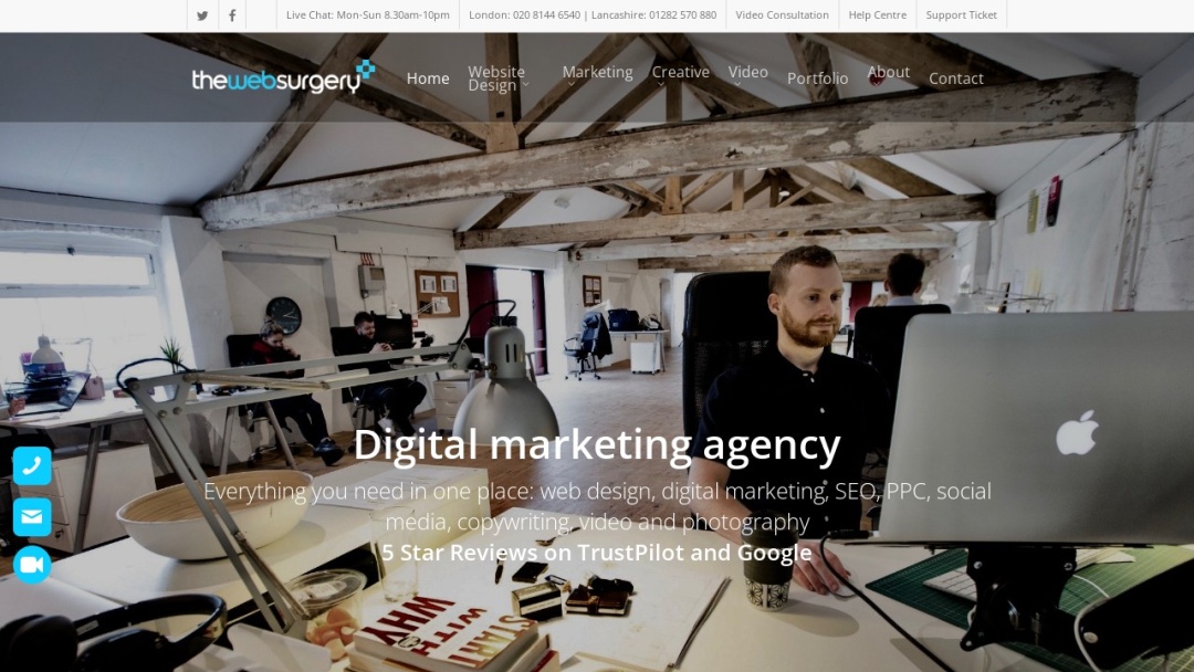 Screenshot of The Web Surgery's Website