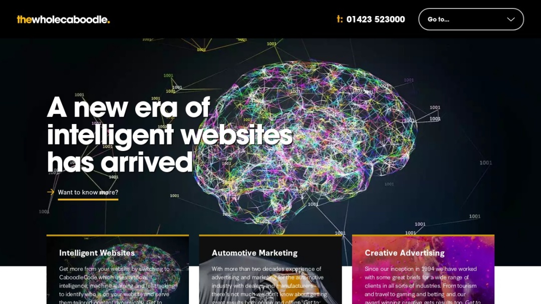 Screenshot of The Whole Caboodle's Website