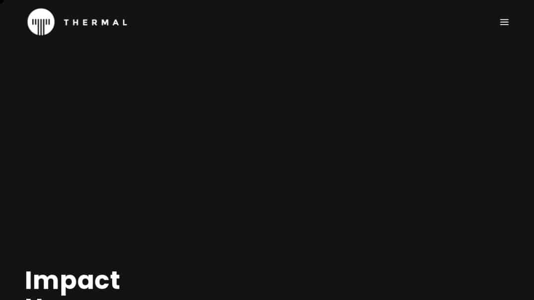 Screenshot of Thermal PR's Website