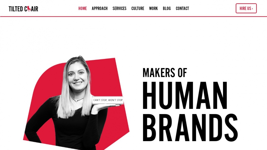 Screenshot of Tilted Chair's Website