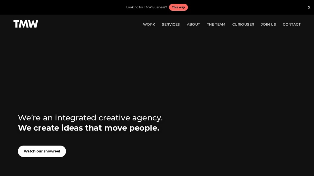 Screenshot of TMW Unlimited's Website