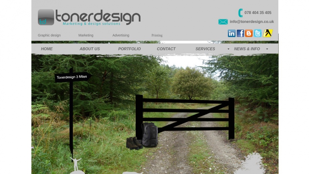 Screenshot of Toner Design's Website