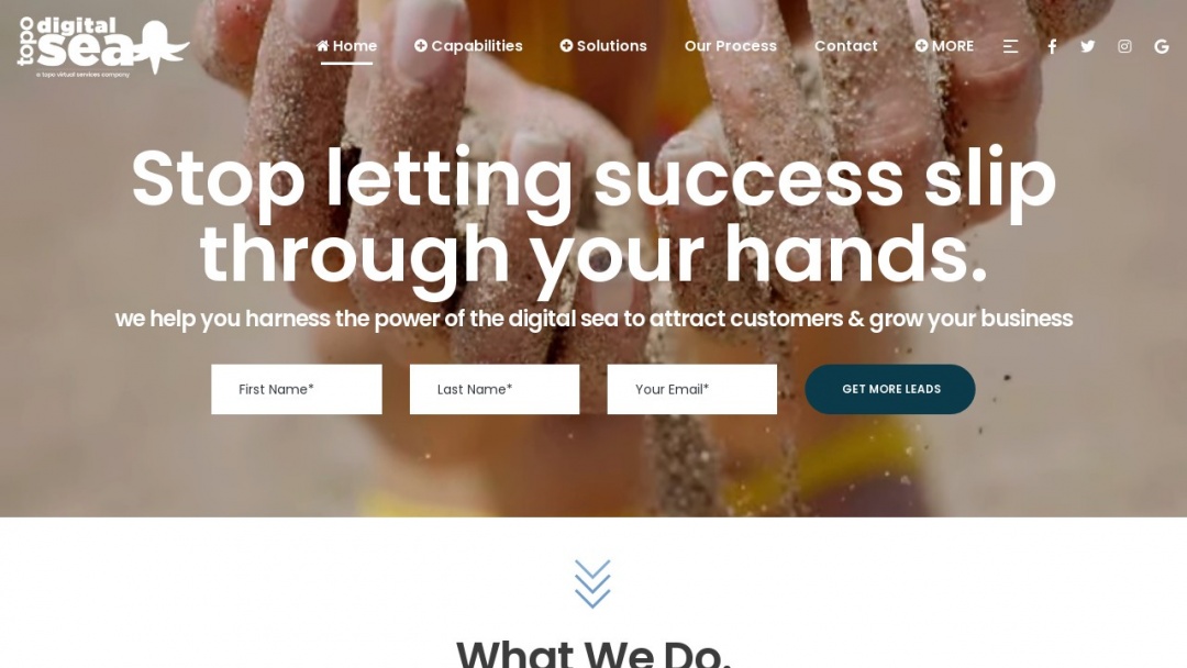 Screenshot of TOPO Digital Seas's Website