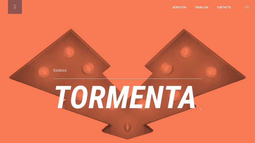 Screenshot of Tormenta's Website