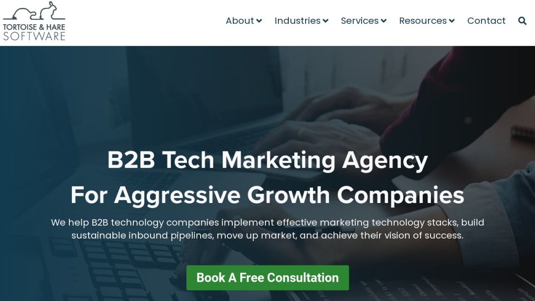 Screenshot of Tortoise and Hare Software's Website