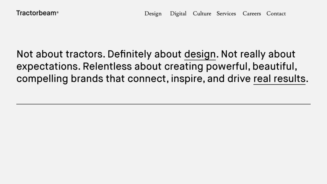 Screenshot of Tractorbeam's Website