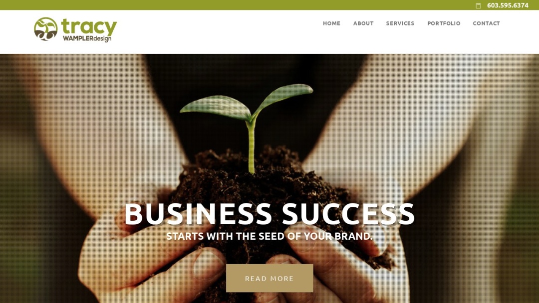 Screenshot of Tracy Wampler Design's Website