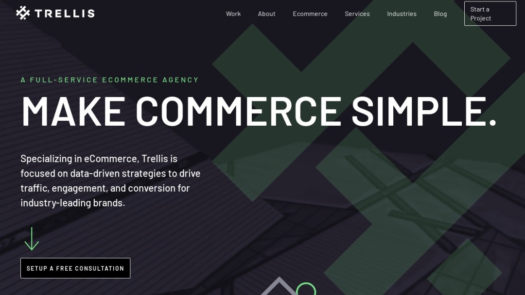 Screenshot of Trellis's Website