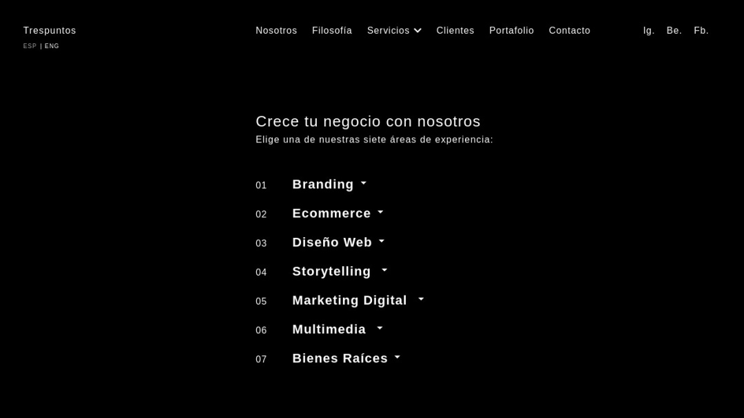 Screenshot of TRESPUNTOS.MX's Website