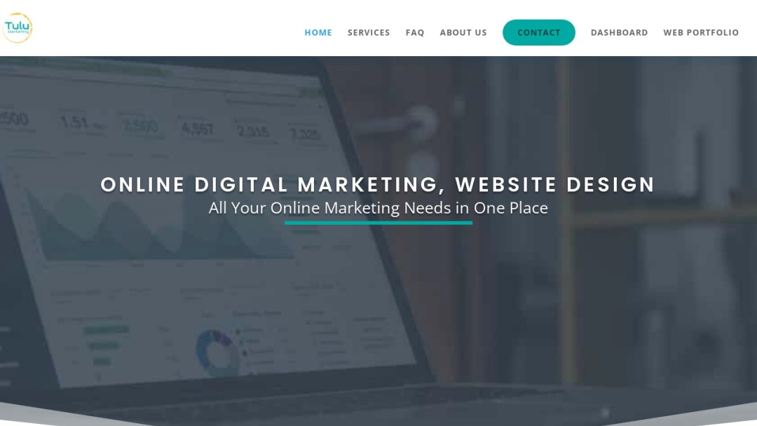 Screenshot of Tulu Marketing's Website