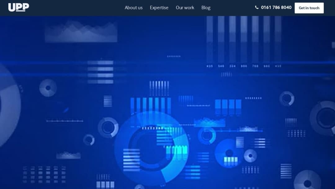 Screenshot of Upp B2B's Website