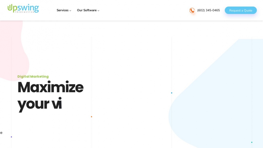Screenshot of Upswing Interactive's Website
