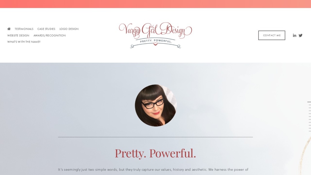 Screenshot of Varga Girl Design's Website