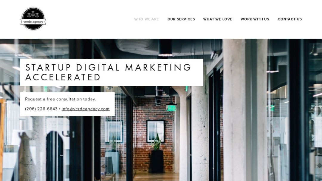 Screenshot of Verde Agency's Website