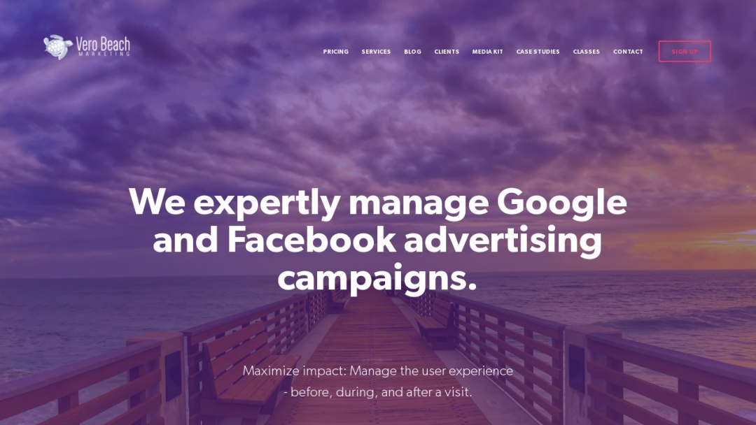 Screenshot of Vero Beach Marketing's Website