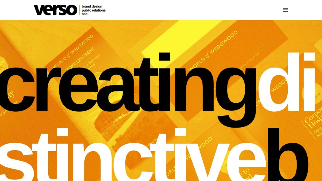 Screenshot of Verso Creative's Website