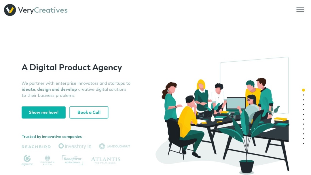 Screenshot of VeryCreatives's Website