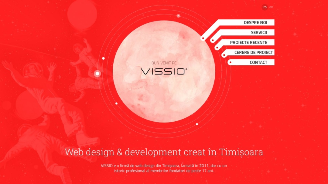 Screenshot of Vissio's Website