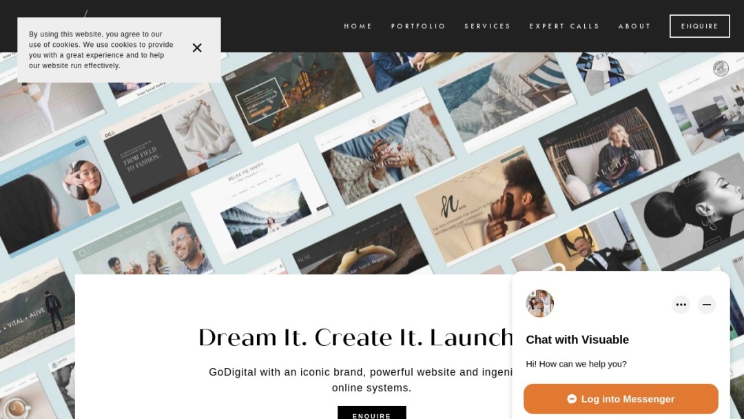 Screenshot of Visuable's Website